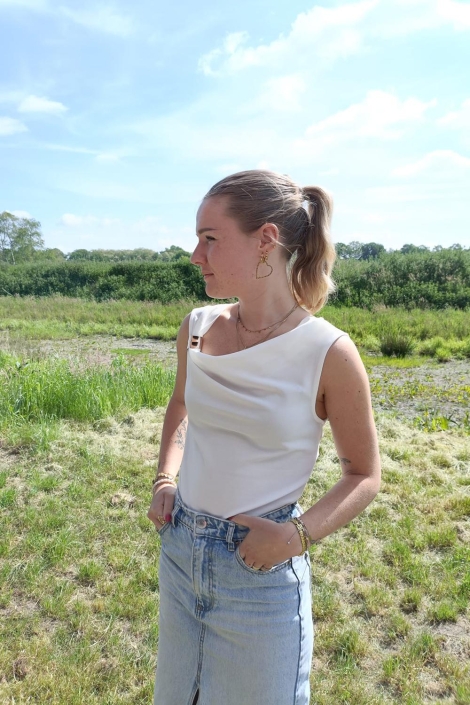 Vero Moda vmallison sl waterfall top jrs ga